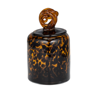 GLASS JAR W/KNOT LID 20(CM)