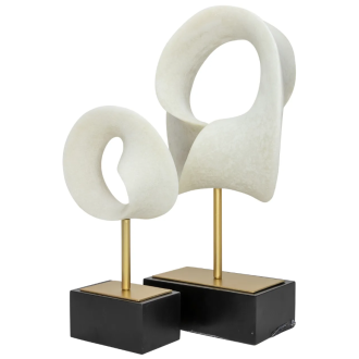 LANS QUARTZ STATUES (S/2) 52/38(CM)