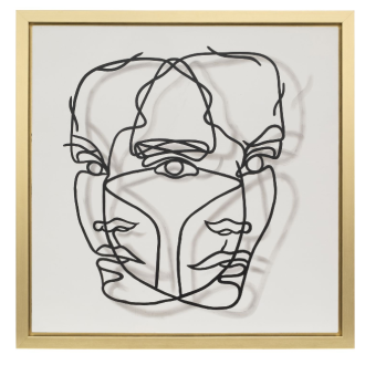 FACE ILLUSION H.PAINT GLD BLK 119*119(CM)