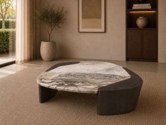 COFFEE TABLE 120*110*33(CM) BRASWHT