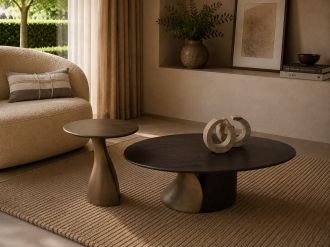 COFFEE TABLE + SIDE TABLE (S/2) DGRYBRS 135*80*38(CM) + 55*47*55(CM)