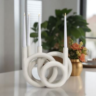 Looped candle holder