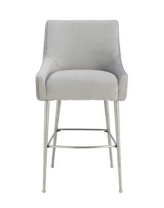 BEATRIX BAR STOOL PLEATED GRY 57*62*109(CM) D6400