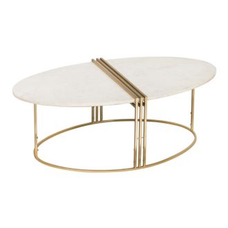 Caleb Coffee TABLE White Marble 118*64*41(Cm)